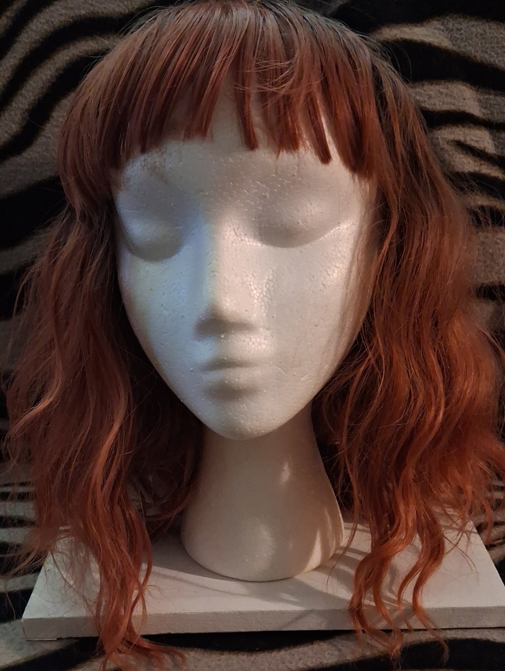 Women's Wavy Fringe Wig - Copper Red